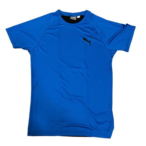 PUMA Men's Keeps You Dry Short Sleeve Tee T-Shirt M Mesh Ventilated Blue - Picture 1 of 6